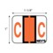Nevs Tabbie - Filing Labels - Large - Letter C 1" x 1-1/4" Orange XA-T-C - alternate 2